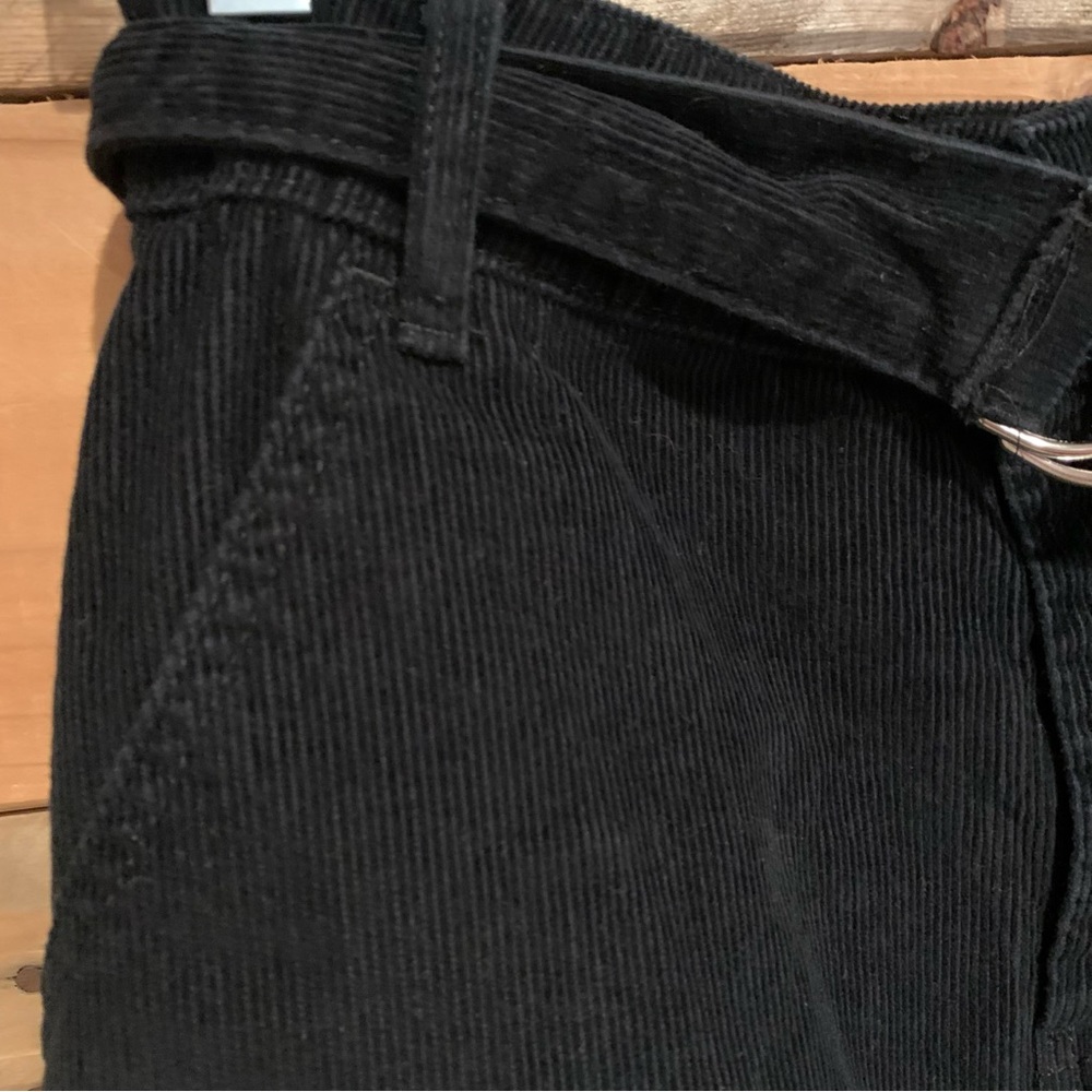 UO Urban Outfitters BDG Black Corduroy Belted Mini Skirt Size S - Picture 3 of 8
